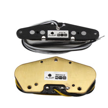 Last inn bildet i Galleri-visningsprogrammet, FLEOR Set of Neck+Bridge Alnico 5 Electric Guitar Pickup Single Coil TL Guitar Parts,Chrome/Golden/Black Choose
