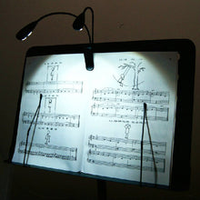 Last inn bildet i Galleri-visningsprogrammet, Clip-on 2 Dual Arms 4 LED Book Music Stand Light Lamp Black for Piano Violin Musical Instruments Performance
