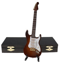 Last inn bildet i Galleri-visningsprogrammet, Mini Electric Guitar Model Miniature Decoration Musical Instruments with Case and Stand
