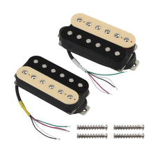 Last inn bildet i Galleri-visningsprogrammet, FLEOR 2pcs Alnico 5 Humbucker Pickup Double Coil Electric Guitar Pickup Neck and Bridge Zebra Color
