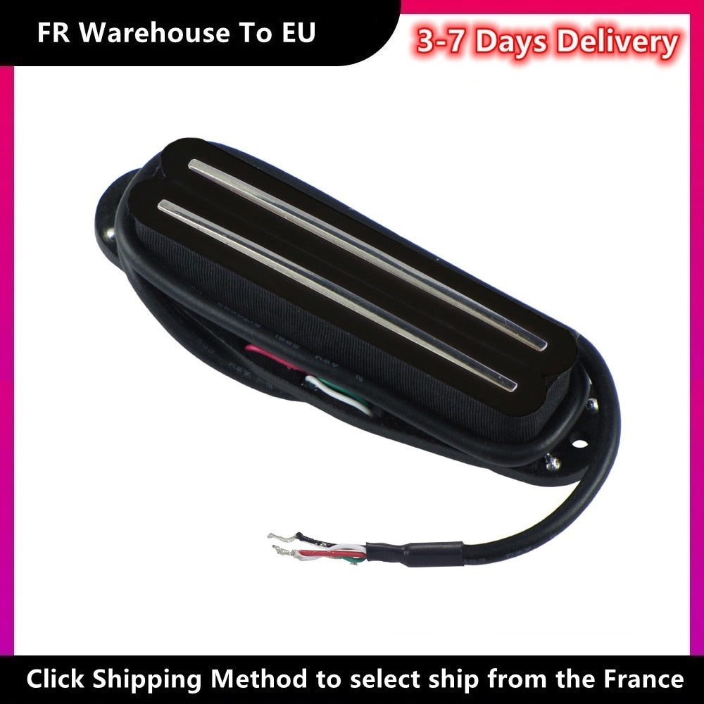 FLEOR Dual Hot Rail Humbucker Pickup Electric Guitar Pickup Ceramic 4 Wires Guitar Parts Black/White/Yellow for Choose