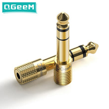 Last inn bildet i Galleri-visningsprogrammet, QGeeM Jack 6.5 6.35mm Male Plug to 3.5mm Female Connector Headphone Amplifier Audio Adapter Microphone AUX 6.3 3.5 mm Converter
